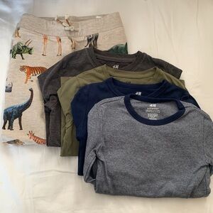 H&M Joggers & LS Shirts (5-6 Yrs)